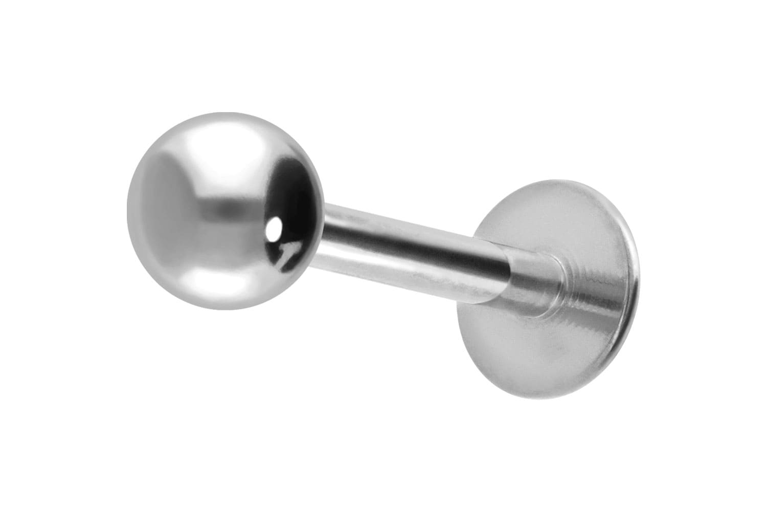 Titan Labret Piercing ABGERUNDETE PLATTE